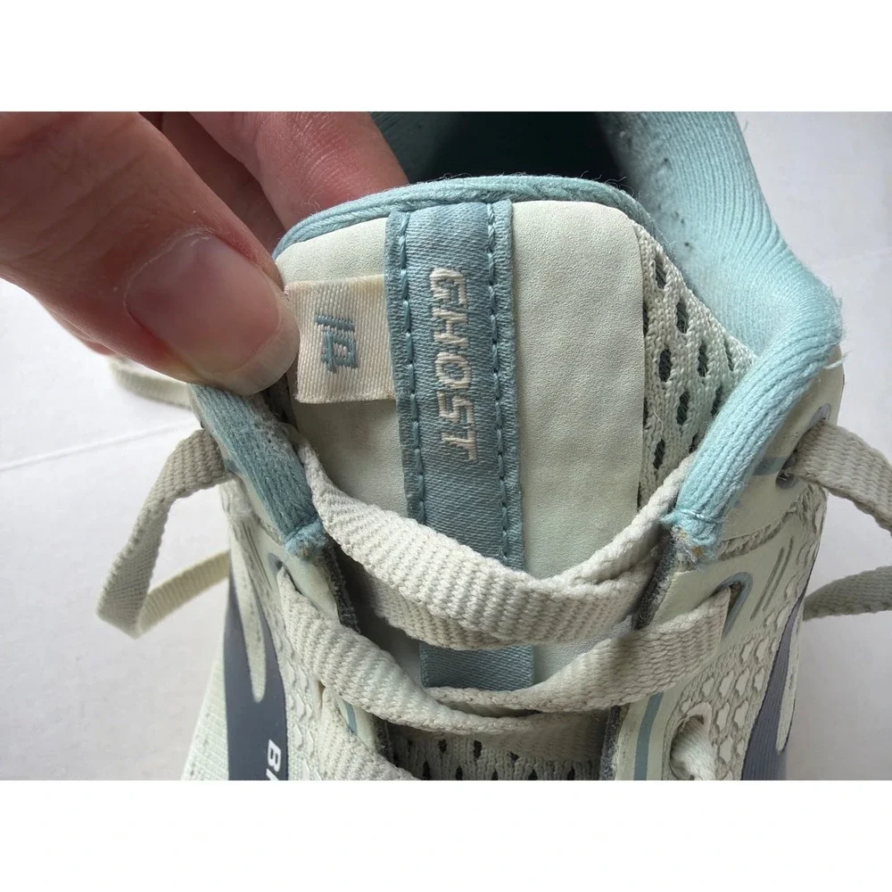 Brooks Ghost 14 Womens Running Shoes Oyster Yucca Blue Fog 1203561B317 Size 9.5